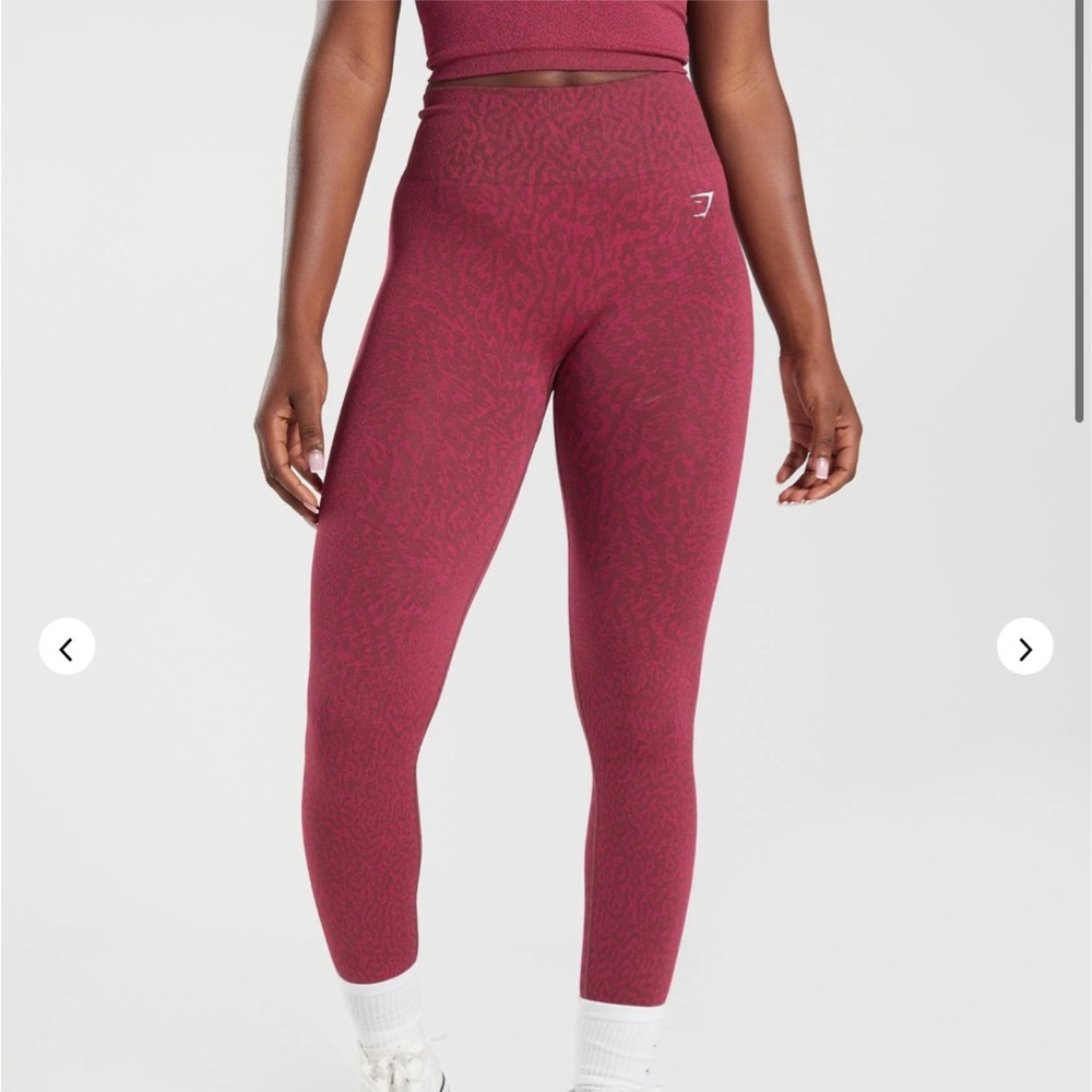 Gymshark Cherry Brown Adapt Animal Seamless Leggings